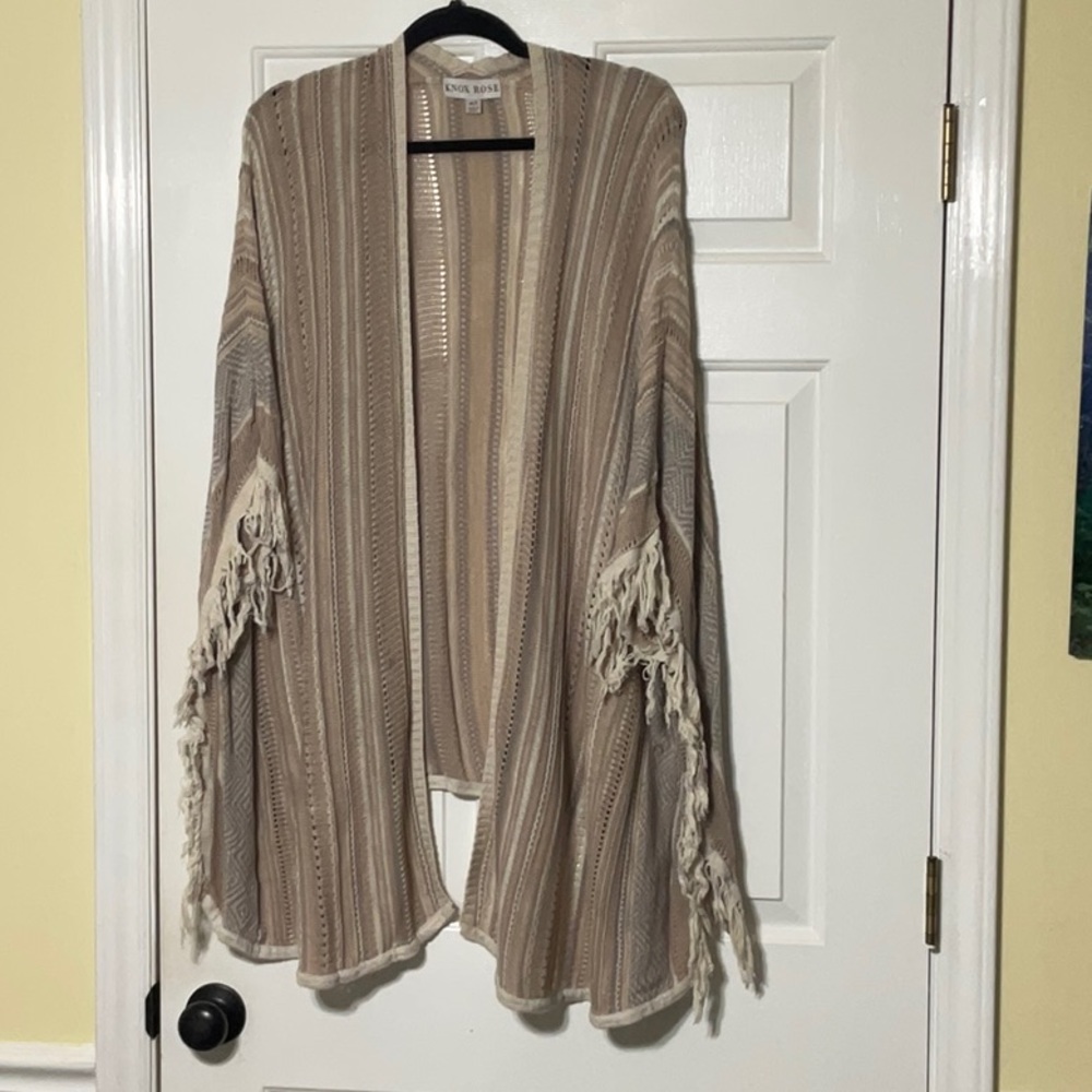 Knox Rose Cream/Tan/Light Grey Cardigan - M/L